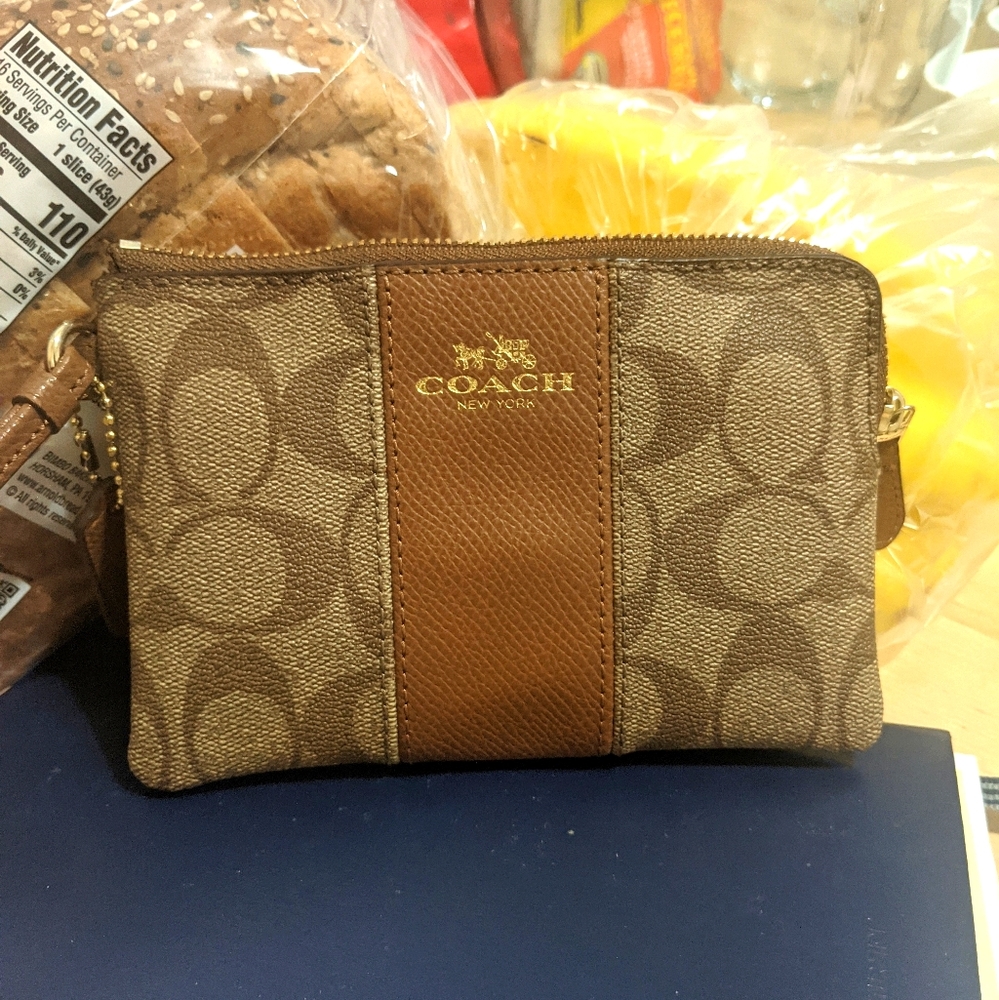 Coach Wristlet Colorblock Signature Canvas - image 1